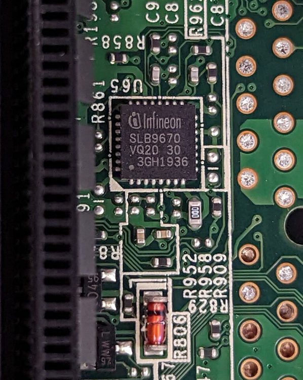 Computer chip from a laptop